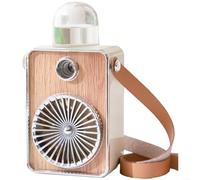 Ventilateur pulvérisateur USB vintage avec veilleuse et humidificateur brumisateur à 3 vitesses, ABS portable pour mini appareil de refroidissement de bureau pour la maison, le bureau et les voyages