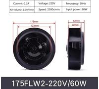 Ventilateur radial/centrifuge - 175FLW2 - 220 V CA - 60 W - Basse pression - Moteur à balais - Usage industriel - Or