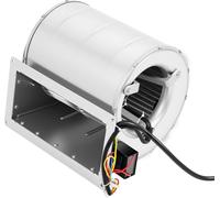 Ventilateur radial/souffleur centrifuge - Souffleur de chaudière - 150 W 220 V - 840 m³/h - 1300 tr/min - Rond - Pour poêle à bois extérieur - Argent