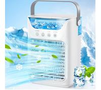 Ventilateur rafraîchissant avec brumisation - ULISEM - 700ml - 3 vitesses - Oscillation verticale - Mode nuit silencieux