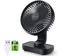 Ventilateur rechargeable USB. Ventilateur de bureau compact et puissant. Mini ventilateur portable détachable - rose.