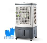 Ventilateur Refroidisseur D'Air éVaporatif, Humidificateur Et Climatiseur 3 En 1, RéServoir D'Eau De 30 L, Diffusion D'Air Grand Angle à 120°, Climatiseurs Portables pour La Maison