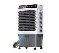Ventilateur Refroidisseur d'air par évaporation, capacité de 30 à 100 L, 3 réglages de Vent minuterie, Ventilateur AC Portable pour la Maison, Le Bureau, l'école, avec roulettes