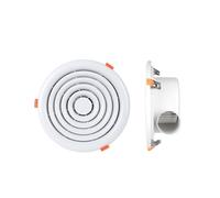 Ventilateur Rond pour Toilettes, Design Ultra Fin encastré, Facile à Installer, Ventilateur d'extraction au Plafond, Cuisine, Salle de Bain, Chambres (Petit)
