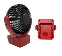 Ventilateur sans fil réglable pour Bosch 18 V BAT622 BAT609 BAT618, 3 vitesses, charge USB, rouge et noir