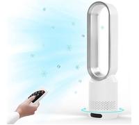 Ventilateur Sans Pale avec Mode Silencieux, 8 Vitesses, Oscillation à 90°, Minuterie 2h, Ventilateur Colonne pour Salon et Chambre