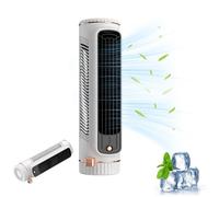 Ventilateur sans pale de bureau USB rechargeable - Mini tour silencieuse 27 cm avec 3 vitesses, design compact pour chambre, bureau