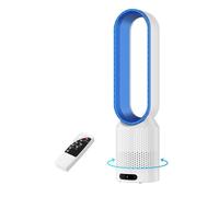 Ventilateur Sans Pale, Ventilateur Colonne Silencieux avec Télécommande, 8 Vitesses, Oscillation à 90°, Minuterie 2H, Affichage LED