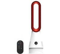 Ventilateur sans pales,ELVANZA,ventilateur colonne,ventilateur réversible,moteur sans balais avec un niveau sonore aussi bas que 30 dB,8 vitesses pour une sensation de brise naturelle,blanc et rouge R