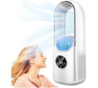 Ventilateur sans Pales - Silencieux Ventilateur Tour avec 6 Vitesses 8H Minuterie - Ventilateur Colonne avec humidification - Label