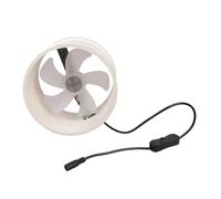 Ventilateur silencieux en PVC 160 mm 12 V faible 40 dB facile à installer pour salle de bain, cuisine, serre, ventilateur