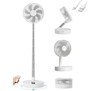 Ventilateur silencieux portable avec télécommande - Ventilateur de bureau pliable chargement USB intelligent et minuterie.