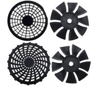 Ventilateur Silencieux pour Compresseur Air Atelier Bricolage(C) | Refroidissement pour efficace, réduit la température moteur, compatible 980W, plastique , noir