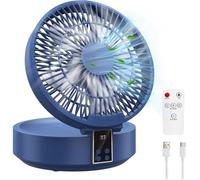 Ventilateur Silencieux Ultra Puissant, Ventilateur De Table Portable, Ventilateur De Bureau Usb Rechargeable, 4000Mah Batterie 120°R