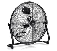 Ventilateur Sol Industriel 160W COSTWAY-3 Pales Aluminium 51cm-3 Vitesses-Angle Inclinable 145°-Protection Contre Surchauffe-Noir