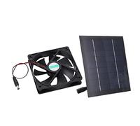Ventilateur Solaire 20W, Silicium Monocristallin ABS, pour Poulailler | Extraction d'air autonome sans électricité, protection antichaleur pour animaux, installation toit pour niche chien
