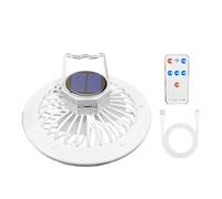 Ventilateur Solaire de Camping | Batterie 3600mAh avec Lanterne LED Pliable - Ventilateur Solaire Portable de Camping avec Lampe,pour Maison Bureau Pique-nique Barbecue Pêche de Nuit