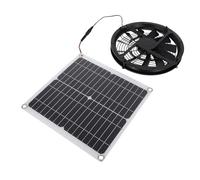 Ventilateur Solaire D'extraction pour Serrage et Poulailler, Noir Rond | Plastique, sans Électricité, Évacuation D'air et Chaleur, pour Murs D'abri, Fenêtres et Espaces Compacts