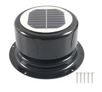 Ventilateur solaire, extracteur d'air solaire en forme de champignon pour camping-car, bateau, abri de jardin (noir) - Ventilation, extraction, aérateur toit en forme champignon, pour campi