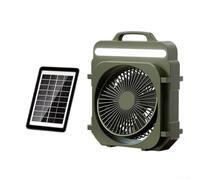 Ventilateur solaire portable rechargeable à 5 vitesses pour USB C Compact | Panneau solaire + pour USB-C, 5 vitesses, 23 cm, idéal pour les voyages