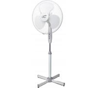 ventilateur sur pied 16" 50W, télécommande, 3 modes, oscillation, blanc, silencieux, minuterie, hauteur réglable