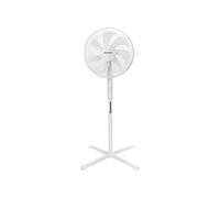 Ventilateur sur Pied, 3 Vitesses, 7 Pales, Oscillation 75°, Stable et Silencieux, Hauteur réglable 108-125cm, 55W, Blanc