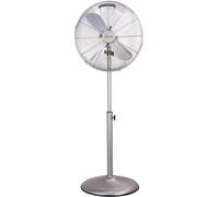 Ventilateur sur pied 40 cm OCEANIC - 3 vitesses - Puissance 50 W - Hauteur réglable 90 a 125 cm - Pales en aluminium - Métal brossé
