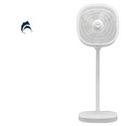 Ventilateur sur pied, 5 pales, 3 vitesses, couleur blanche