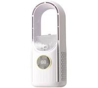 Ventilateur sur pied, 6 vitesses, réservoir de 500 ml, refroidissement par brumisation, veilleuse LED, minuterie, portable, blanc