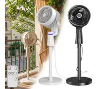 Ventilateur sur pied ACXIN ≤ 60 dB, 3 vitesses réglables, fonction d'orientation sur deux axes, écran tactile, télécommande et minuterie, ventilateur d'intérieur pour appartement, noir