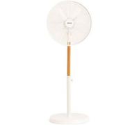 AIR STAND WOOD - Ventilateur Sur Pied Oscillant De Style Rétro 50 W Blanc Cassé