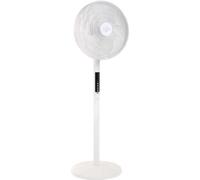 Ventilateur sur Pied avec Couronne LED, Ø40cm, 70W, 4 Vitesses, Oscillation 70°, Blanc