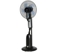Ventilateur sur pied avec refroidissement par eau 90 W – réservoir d'eau de 3 l, brumisation, 3 vitesses, oscillation à 75°, ventilateur rafraîchissant mobile avec roulettes, 125 cm