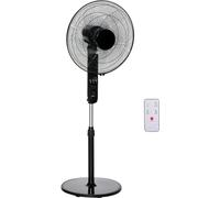 Ventilateur sur pied avec tête pivotante réglable pour le salon et la chambre à coucher - Ventilateur silencieux avec télécommande, idéal en cas de canicule