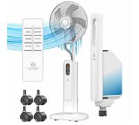 Ventilateur sur pied blanc avec brumisation - KESSER - Télécommande incluse - Réservoir d'eau 2 l