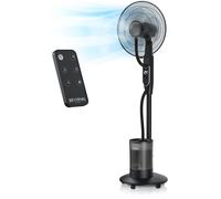 Ventilateur sur pied Brandson avec refroidissement par eau et télécommande, 90 W, oscillation, nébuliseur à ultrasons, 4 modes, 3 niveaux de brumisation, minuterie, ventilateurs et refroidisseurs d'ai