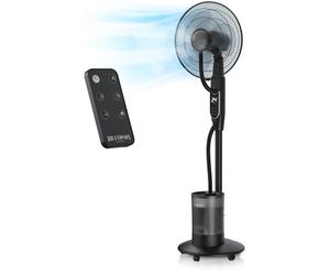 Ventilateur sur pied Brandson avec refroidissement par eau et télécommande, 90 W, oscillation, nébuliseur à ultrasons, 4 modes, 3 niveaux de brumisation, minuterie, ventilateurs et refroidisseurs d'ai