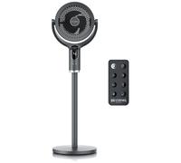 Ventilateur sur pied Brandson avec télécommande, silencieux, moteur à courant continu, oscillation 3D, hauteur réglable (59/84/108 cm), minuterie, 8+1 vitesses, mode nuit, écran LED, vainqueur des ven