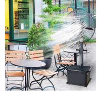 Ventilateur sur pied brumisateur d'extérieur avec réservoir grande capacité de 42 L, kit de brumisation, fonction d'oscillation et hauteur réglable pour terrasse