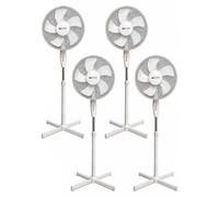 Ventilateur sur pied BURI, 45W | Réglable en hauteur (120-130 cm) | 3 vitesses | 5 pales | Ø 43 cm | Fonctionnement silencieux | Angle d'inclinaison réglable | Blanc