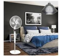 Ventilateur sur pied design 40 cm avec Minuterie 35W blanc