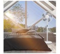 Ventilateur sur pied design avec Hauteur réglable 48W blanc