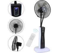 Ventilateur sur pied Eikuavon avec brumisation ultrasonique et refroidissement par eau, ventilateur sur pied avec télécommande, minuterie et fonction brumisation, 75 W