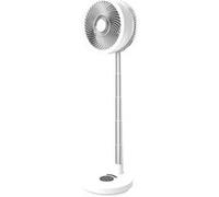 Ventilateur sur pied ELVANZA pliable - Batterie 3600 mAh - Blanc Blanc