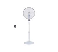 - Ventilateur sur pied FANDECO1 - Blanc - Diamètre 40 cm - 3 vitesses - Minuterie - Télécommande - Oscillant ou fixe - Silencieux
