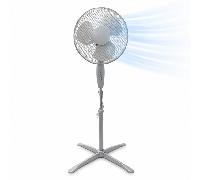 Ventilateur Sur Pied Hauteur Ajustable - Gris 40w