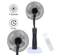 Ventilateur sur pied Ikodm avec fonction brumisateur, 75 W, télécommande, silencieux, humidificateur, refroidisseur d'air, eau, 2 en 1