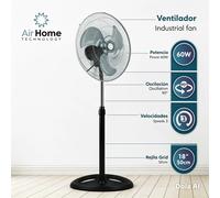 Ventilateur sur pied industriel 18 pouces, ventilateur sur socle 60W, 3 vitesses, 90 ° Ventilateur sur pied oscillant pour la maison, le bureau et l'industrie - Ventilateur de sol industriel