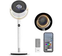 Ventilateur sur pied intelligent - Circulateur d'air - Ventilateur de table - Flux d'air confortable - Silencieux et puissant - Hauteur : 102 cm - Blanc