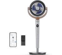 Ventilateur sur pied intelligent DREO, oscillation 120°+120°, avec Wi-Fi etvocale, ventilateur de sol silencieux (20 dB) pour chambre à coucher, réglable